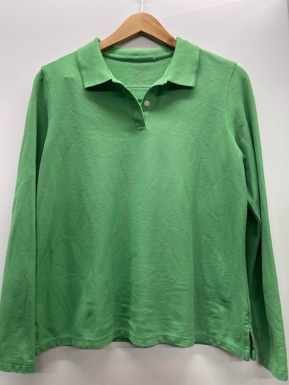 L.L. Bean Long Sleeve Polo in Kelly Green